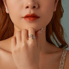 Bague Étreinte en Argent 925