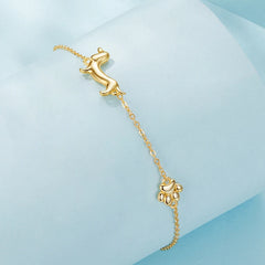 Bracelet Chien Teckel en Argent 925