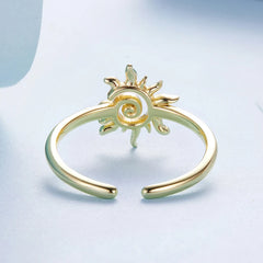 Bague Ajustable Soleil en Argent 925