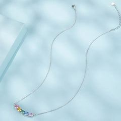 Collier Pendentif Arc-en-Ciel en Argent 925
