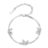 Bracelet à Breloque Papillon en Argent 925