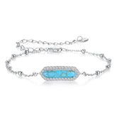 Bracelet Turquoise Minimaliste en Argent 925