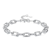 Bracelet Grosse Chaîne Audacieuse en Argent 925