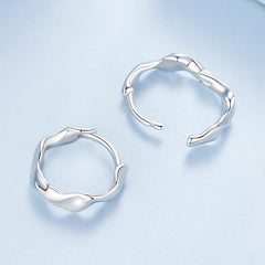 Créoles Motif Vague en Argent 925
