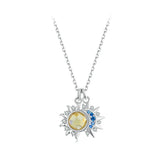 Collier Pendentif Soleil et Lune en Argent 925