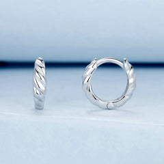 Créoles Tressées Métalliques en Argent 925