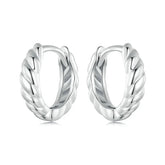 Créoles Tressées Métalliques en Argent 925