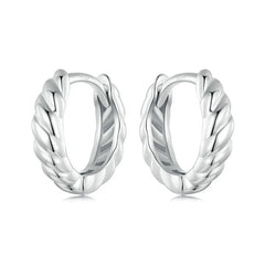 Créoles Tressées Métalliques en Argent 925