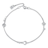 Bracelet à Breloque Clé en Argent 925