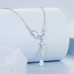 Collier Lune et Galaxie en Argent 925