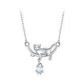 Collier Pendentif Chat en Argent 925