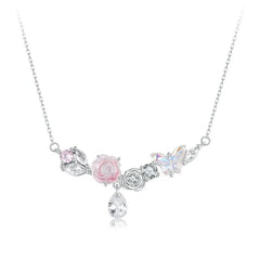 Collier Papillon et Fleur Onirique en Argent 925