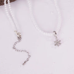 Collier Pendentif Fleur de Givre en Argent 925