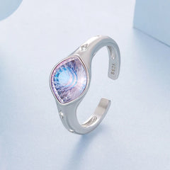 Bague Ajustable Œil Protecteur en Argent 925