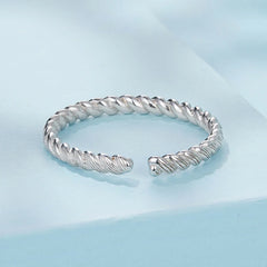 Bague Tressée en Argent 925