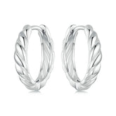 Créoles Tressées Métalliques en Argent 925
