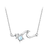 Collier Tortue Vague Larimar en Argent 925