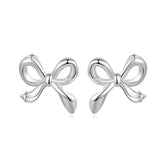 Boucles d'Oreilles Puces Nœud en Argent 925