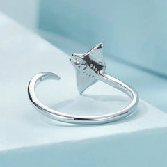 Bague Ajustable Raie en Argent 925