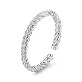 Bague Tressée en Argent 925