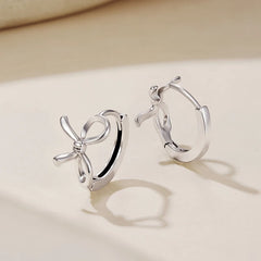 Boucles d'Oreilles Puces Nœud en Argent 925
