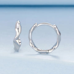 Créoles Motif Vague en Argent 925