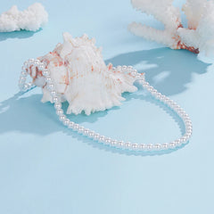 Collier Perles de Coquillage 5mm en Argent 925