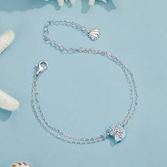 Bracelet Conque Bleue en Argent 925