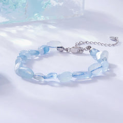 Bracelet Cristal Bleu en Argent 925