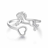 Bague Ajustable Cheval en Argent 925