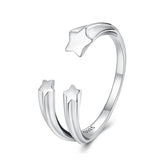 Bague Ajustable Ciel Étoilé en Argent 925
