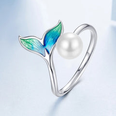 Bague Ajustable Sirène en Argent 925