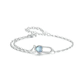 Bracelet Aigue-Marine Naturelle en Argent 925