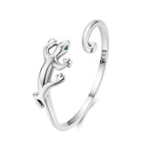 Bague Ajustable Gecko en Argent 925