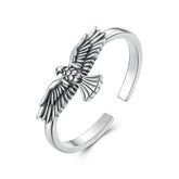 Bague Ajustable Aigle en Argent 925