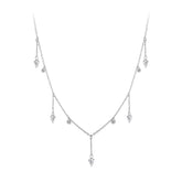 Collier Pendentif Zircon Dansant en Argent 925
