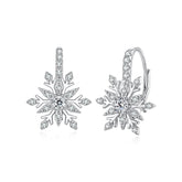 Créoles Fleur de Givre en Argent 925