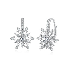 Créoles Fleur de Givre en Argent 925