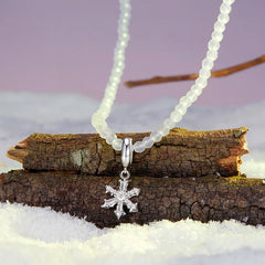 Collier Pendentif Fleur de Givre en Argent 925