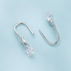 Boucles d'Oreilles Étoile en Argent 925