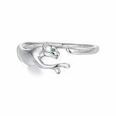 Bague Ajustable Léopard en Argent 925