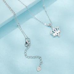 Collier Pendentif Fleur de Lotus en Argent 925