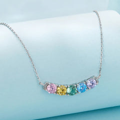 Collier Pendentif Arc-en-Ciel en Argent 925