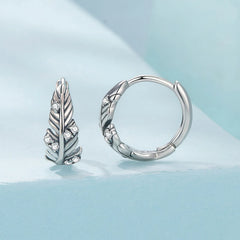 Créoles Plume en Argent 925