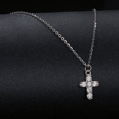 Collier Pendentif Croix en Argent 925 avec Certificat