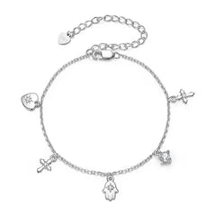 Bracelet à Breloque Talisman en Argent 925