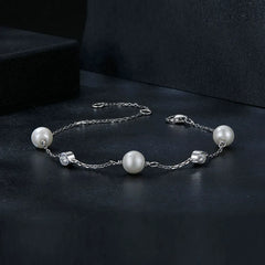 Bracelet Moissanite 0,1ct Esprit Océan en Argent 925 avec Certificat