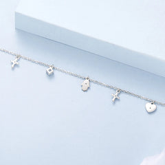 Bracelet à Breloque Talisman en Argent 925