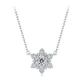 Collier Pendentif Fleur de Givre en Argent 925