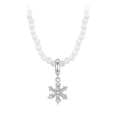 Collier Pendentif Fleur de Givre en Argent 925